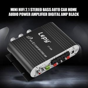 lecteurs CD mini amplificateur HiFi de puissance audio basse stéréo 2.1 MP3 amplificateur numérique pour voiture MP4 Amplificateur récepteur audio stéréo noir haut-parleurs passifs subwoofer 