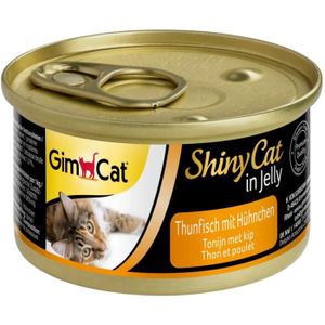 BOITES - PATÉES Nourriture pour chats GimCat ShinyCat in Jelly - Aliment pour chats au poisson en gelée pour chats adultes - Thon au pou 38717