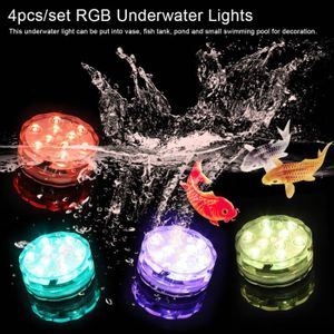 PROJECTEUR - LAMPE 4x lumières LED submersible sous-marine Lumières P