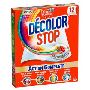 EAU ECARLATE Lingettes anti-decoloration linge Decolor Stop - Lot de 50  (Lot de 2) - Cdiscount Au quotidien