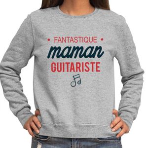 SWEATSHIRT Guitariste | Maman Fantastique | Sweat Femme Taille Unisexe Famille Humour