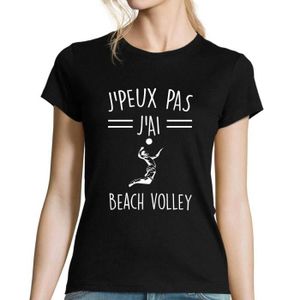 T-SHIRT MAILLOT DE SPORT T t-shirt Femme J'peux pas j'ai Beach Volley| Tee 