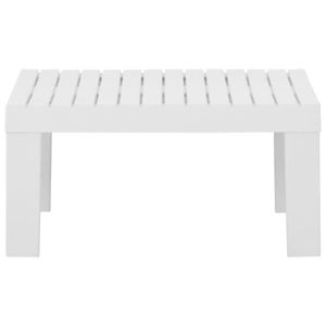 Ensemble table et chaise de jardin Salon de jardin 2 pcs avec coussins Plastique Blanc Qqmora YY4412