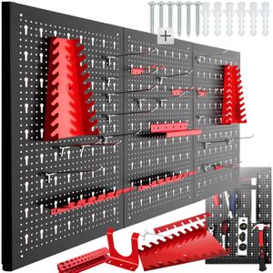 Prolatch - Organisateur Mural 10 Compartiments Pour Petites Pièces, Rangement Atelier, Boîte Modulaire Grise, Verrouillable