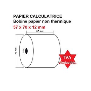 Bobines de papier 57x70mm pour calculatrice imprimante les 5