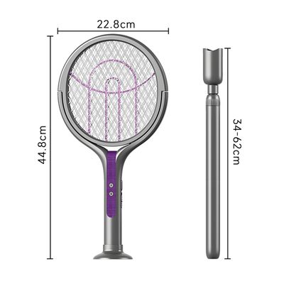 Raquette Électrique Anti-Moustiques 2 En 1 Rechargeable Avec Lampe UV - Tueur D'Insectes Portable Pliable