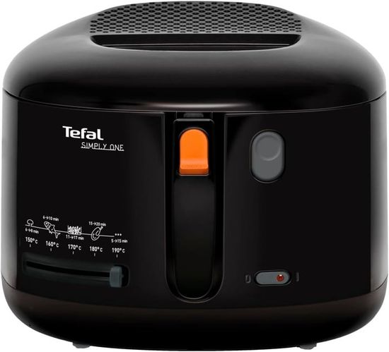Friteuse Zone froide, Pour 1 kg de frites, 3,5 litres, 2000 W, Noir
