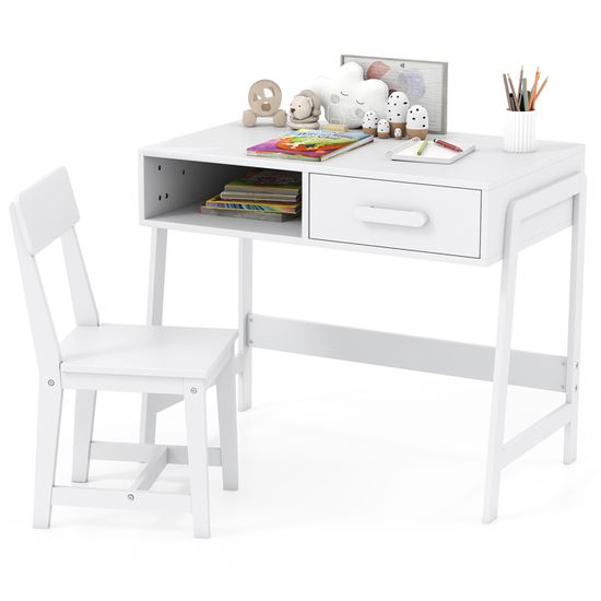LALAHO Table + Chaise Enfant Avec Rangement – Bureau Multifonction Dessin & Étude, Ergonomique & Écologique (Naturel)