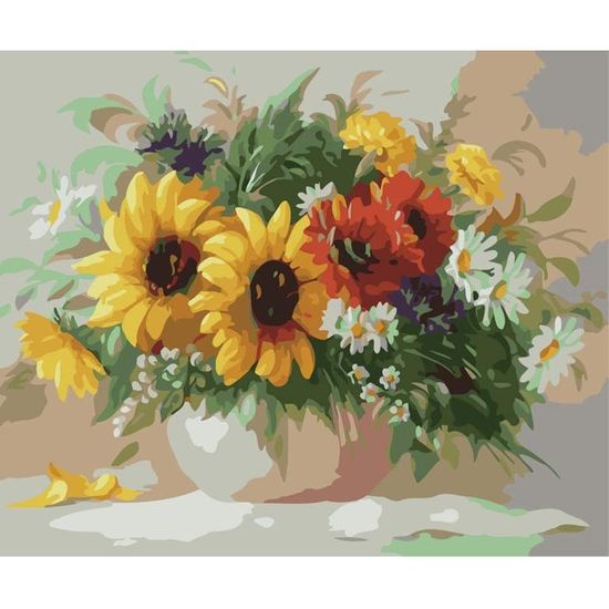 Peinture Par Numero Pour Adultes Enfants - Vache Animal Bison Ferme