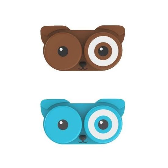 Boîte à lentilles de contact Chien Bleu, Marron Achat / Vente entretien lentilles Cdiscount