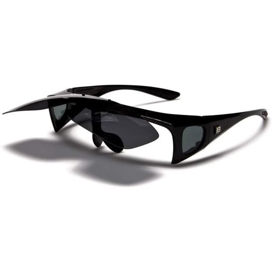 Paire De Sur-lunettes De Soleil - Verres Neutres, Monture Dorée, Occasion En Bon état, Homme