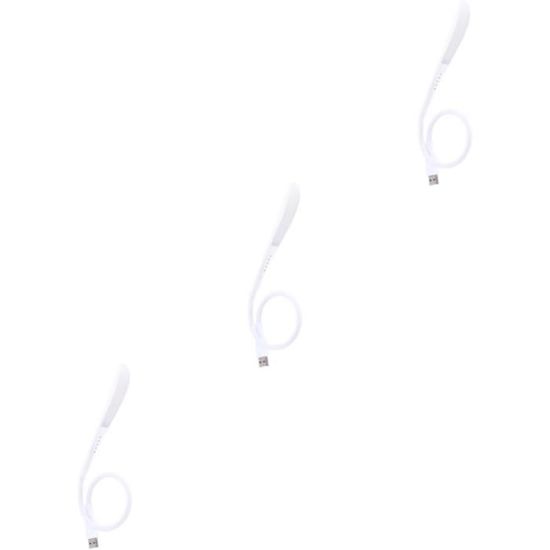 MxyVrix Lot De 4 Lampes LED USB Flexible Col De Cygne Pour Clavier Ordinateur - 2 Blanches + 2 Jaunes