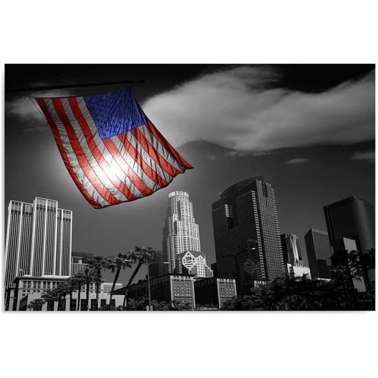 Drapeau américain sur fond transparent. Illustration vectorielle Image