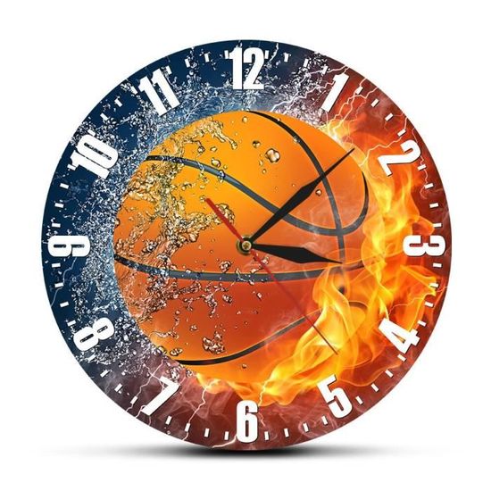 Horloge murale de basket ball horloge murale silencieuse Design moderne Sport garçons chambre d'enfa objet decoratif ZSP-21357