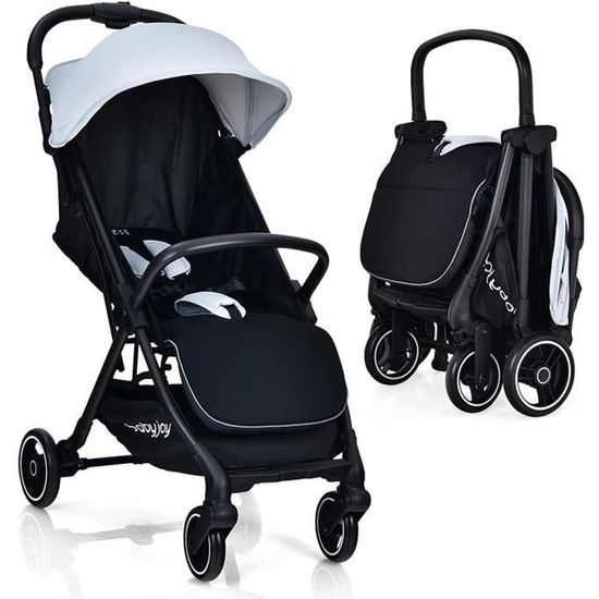 Poussette Nacelle Pliable LIFEZEAL - Dossier Et Auvent Réglables, 15 Kg, 6-36 Mois - Gris