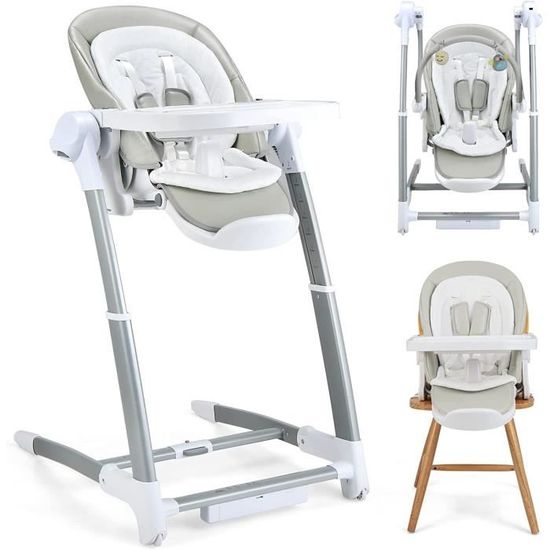 3 en 1 chaise haute bébé evolutive pliable chaise haute transat