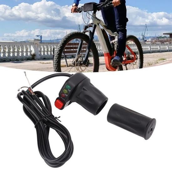 Poignée d'accélérateur demi-torsion pour vélo électrique, guidon