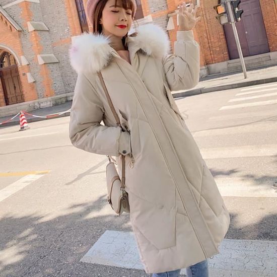 CMTOP Manteau Femme Hiver Long Grande Taille Doublure En