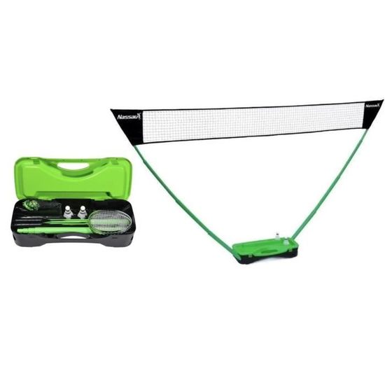 Set De Badminton Play4Fun Complet Avec Filet, Raquettes, Volants - Étui De Rangement Inclus