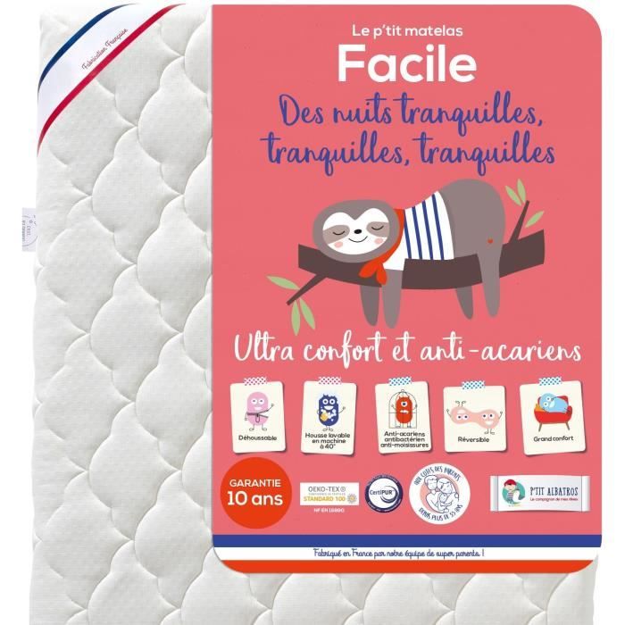 P'TIT ALBATROS Matelas double confort - Bébé mixte - 60 x 120 cm