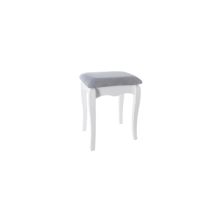 Tabouret pour coiffeuse Aurell - 35 x 28 x 45 cm - MDF - Blanc 35 cm