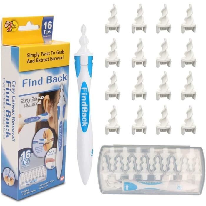 Nettoyant Oreille,Décapant de Cire D'oreille en Spirale Doux et Sûr Pour le Nettoyage des Oreilles, Kit de Retrait de Cire D'oreille