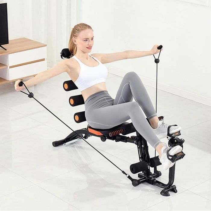 Appareil multifonction pour abdominaux, avec 2 bandes résistantes