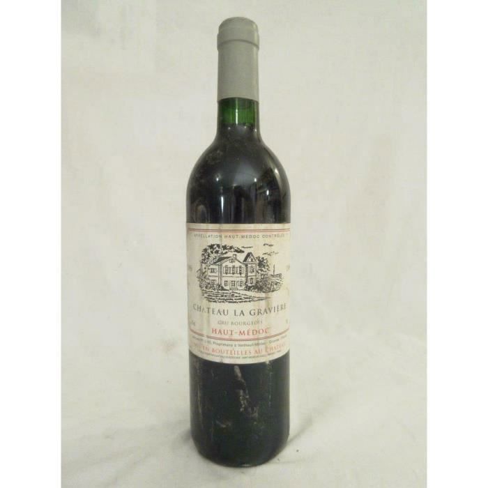 haut-médoc château la gravière cru bourgeois rouge 1989 - bordeaux