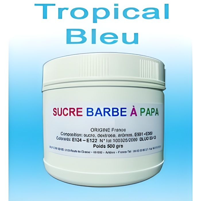 Sucre barbe à papa Tropical Bleu 500g
