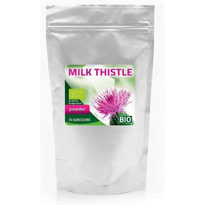 Chardon Marie, BIO Chardon Marie, Poudre, Milk Thistle Seeds Powder, 100% EU, ORGANIC, Chardon de lait, Sylibum marianum 900G
