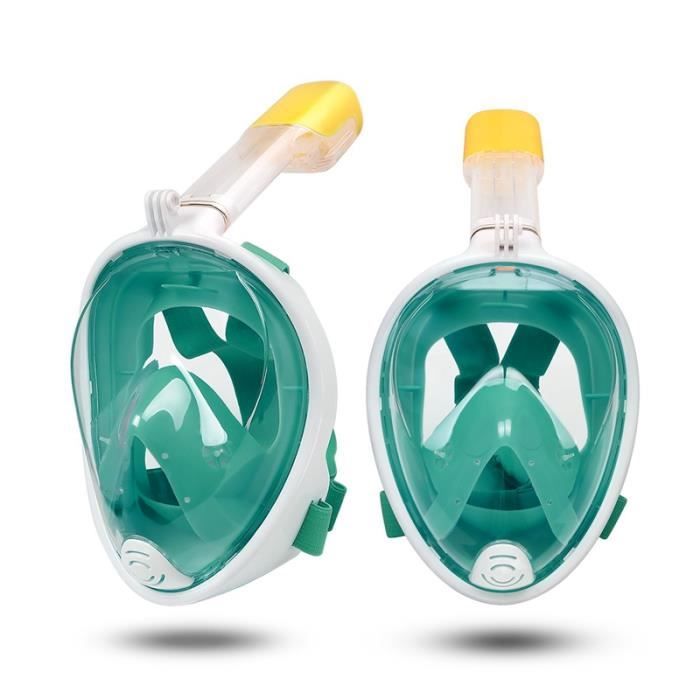 X / XLGreen plongée tuba plongée sous-marine complète masque plongée masque anti-buée pour adulte