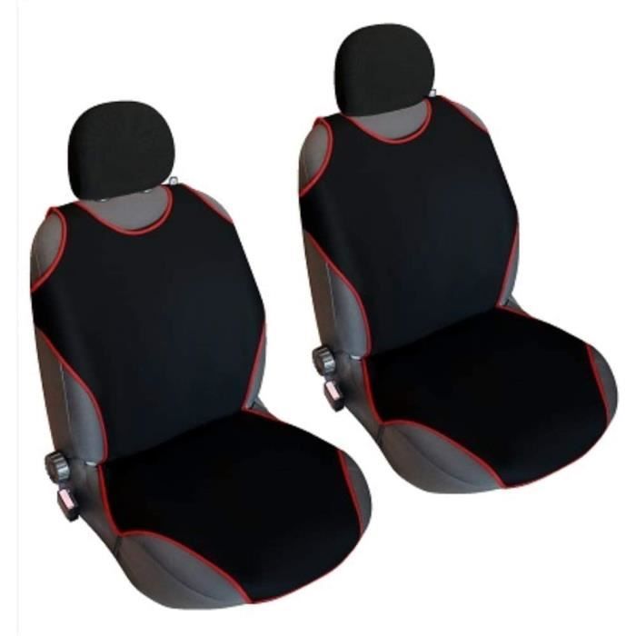 akhan csc405–1 paire (2 stück) housse de siège coussin protège siège noir