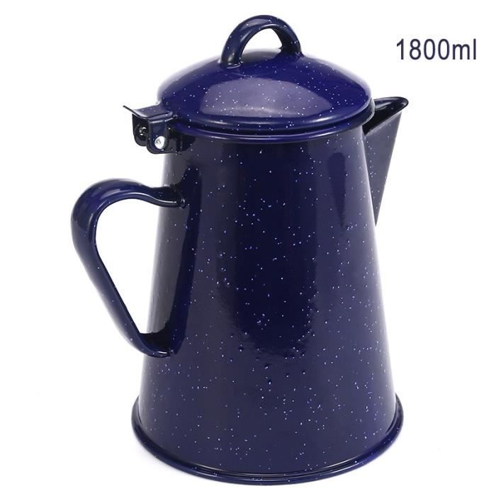 Café Pots,Cafetière émail café bouilloire haute qualité main thé eau bouilloire théière Vintage décor à la maison - Type 1800ml #A1