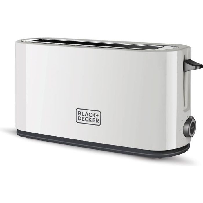 BLACK & DECKER BXTO1001E Grille-pain 1 000 W - Fente XL - Blanc