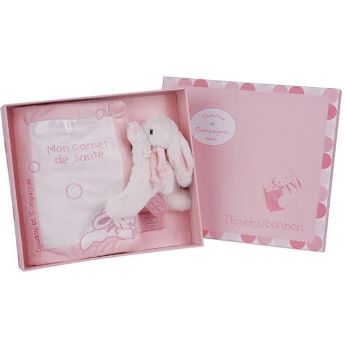 PROTEGE CARNET DE SANTE + LAPIN ROSE