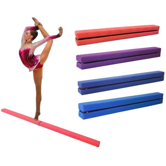 Dripex 210cm Poutre d'équilibre de Gymnastique Pliante Enfants Formation Poutre pour l'exercice de Gym à Domicile-Rose