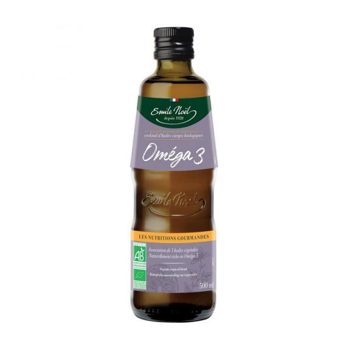 Cocktail d'huiles vierges riche en Oméga-3 bio & équitable 500 mL EMILE NOËL