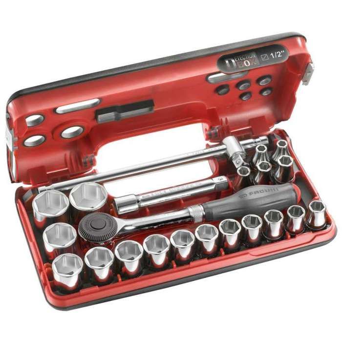Coffret à douilles 1/2'' 6 pans 22 pièces - FACOM - S.360DBOX4PB