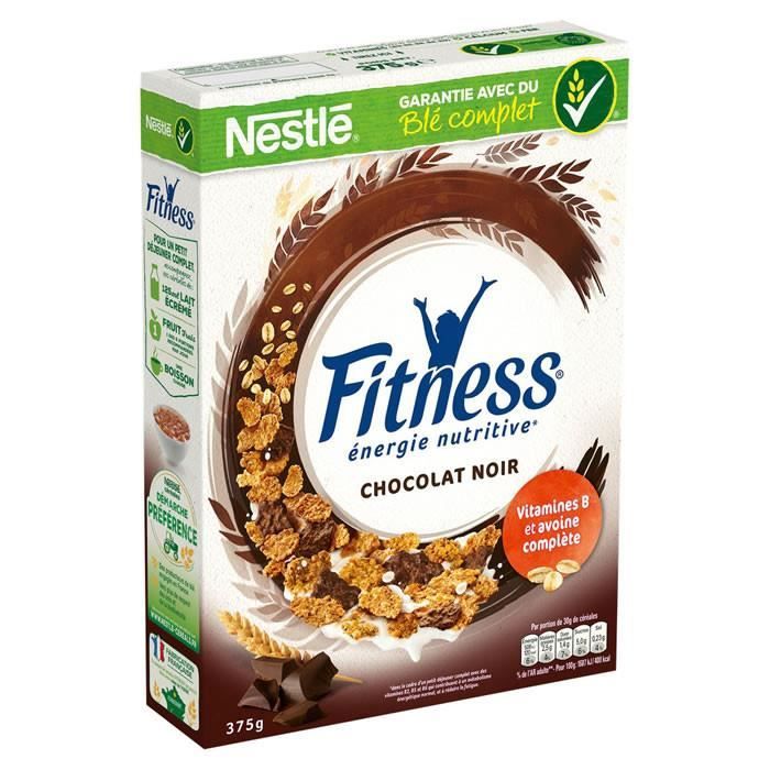 Cafe Moulu - LOT DE 4 - FITNESS : Pétales de blé complet au chocolat noir 375 g
