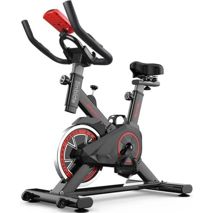SINBIDE® Petie Vélo d'appartement Maison Interieur Entrainement fitness, Résistance réglable, avec Écran LCD, Capacité 100kg
