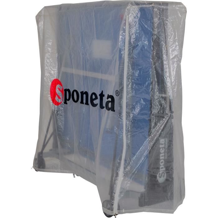 SPONETA Housse de protection pour Table de Ping Pong - Blanc et transparent