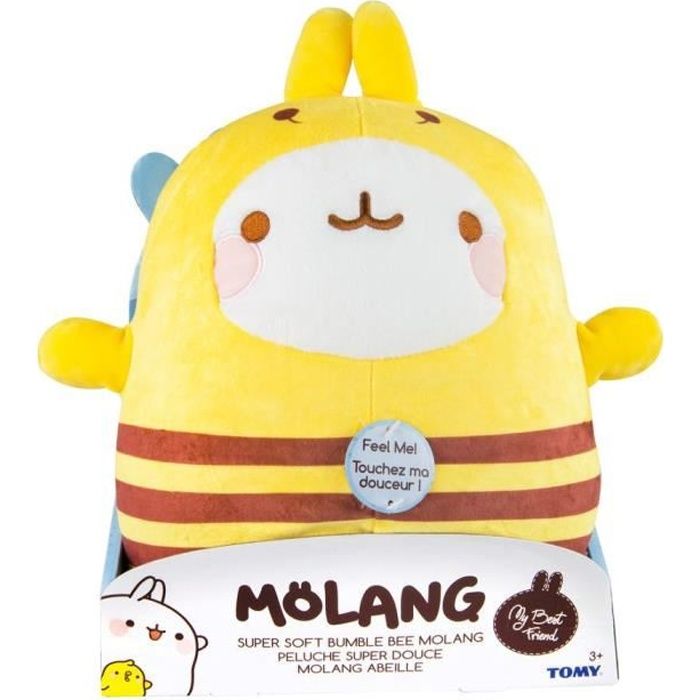 MOLANG Peluche Super Douce Molang Abeille