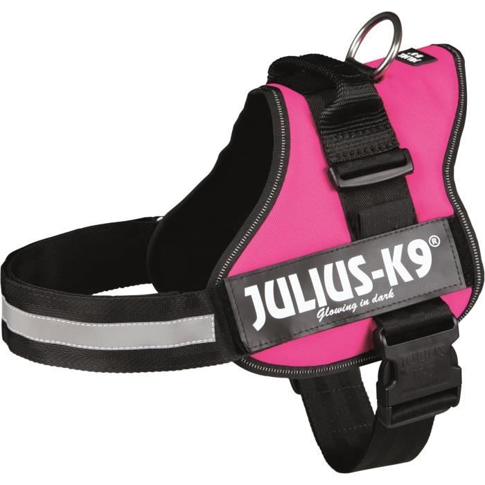 Harnais Power Julius-K9 - 2 - L-XL : 71-96 cm-50 mm - Fuschia - Pour chien