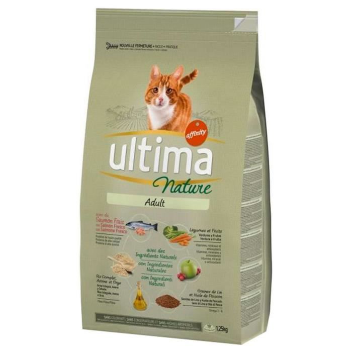 Ultima Nature Croquettes Chat Adult Saumon 1,25Kg (lot de 3)