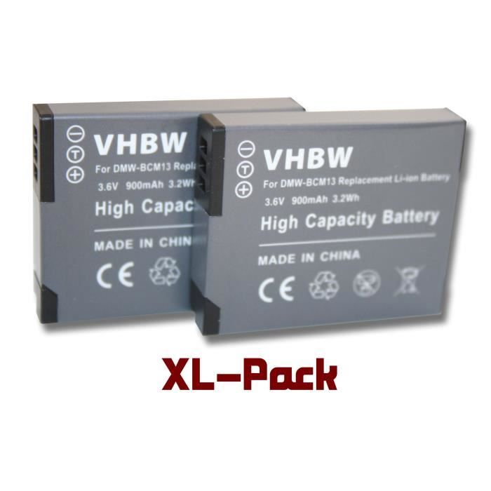 Batterie de remplacement pour appareil photo Panasonic Lumix DMC-FT5, DMC-TS5, DMC-TZ40, DMC-TZ41, DMC-ZS30 - Remplace: DMW-BCM13...