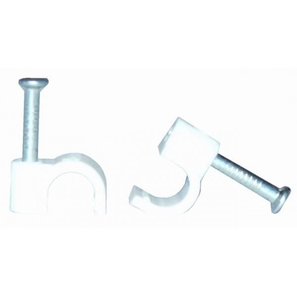 VOLTMAN Lot de 20 attaches câble professionnelles - Diamètre : 5 mm² - Blanc