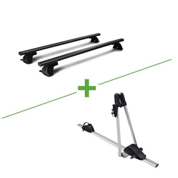 Pack barres et porte vélo WABB Freedom Acier + Asso pour Volkswagen Golf Plus V 5 portes - 3666028105058