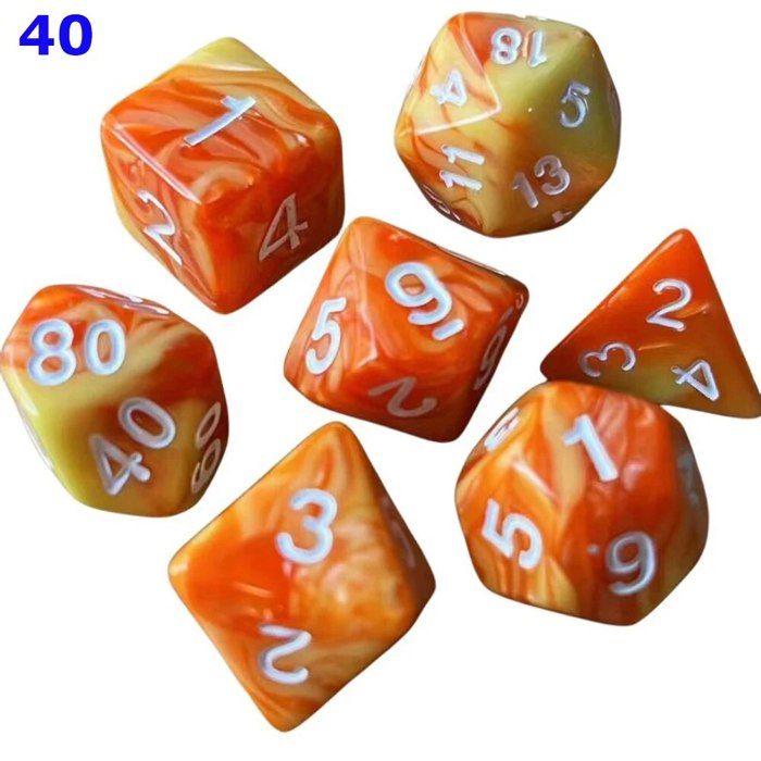 Lot De 5 Dés Polyédriques 30 Faces D30 En Acrylique - Couleurs Mélangées Pour Jeux RPG - Icosaèdre