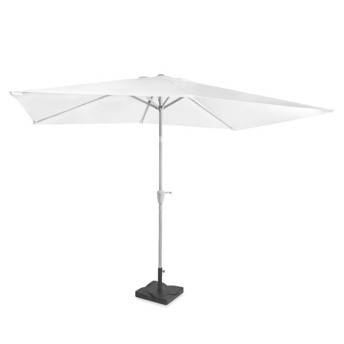 VONROC Premium Parasol à Mât Rapallo 200x300cm - Housse De Protection Incluse Parasol Rectangulaire Inclinable Toile Resistante Aux Uv Aspect Bois Taupe 84309128