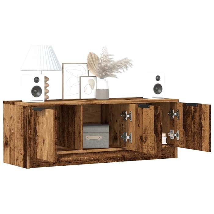 vidaXL Meuble TV vieux bois 102x35x365 cm bois dingénierie banc TV meuble hifi centre de divertissement buffet TV 856947